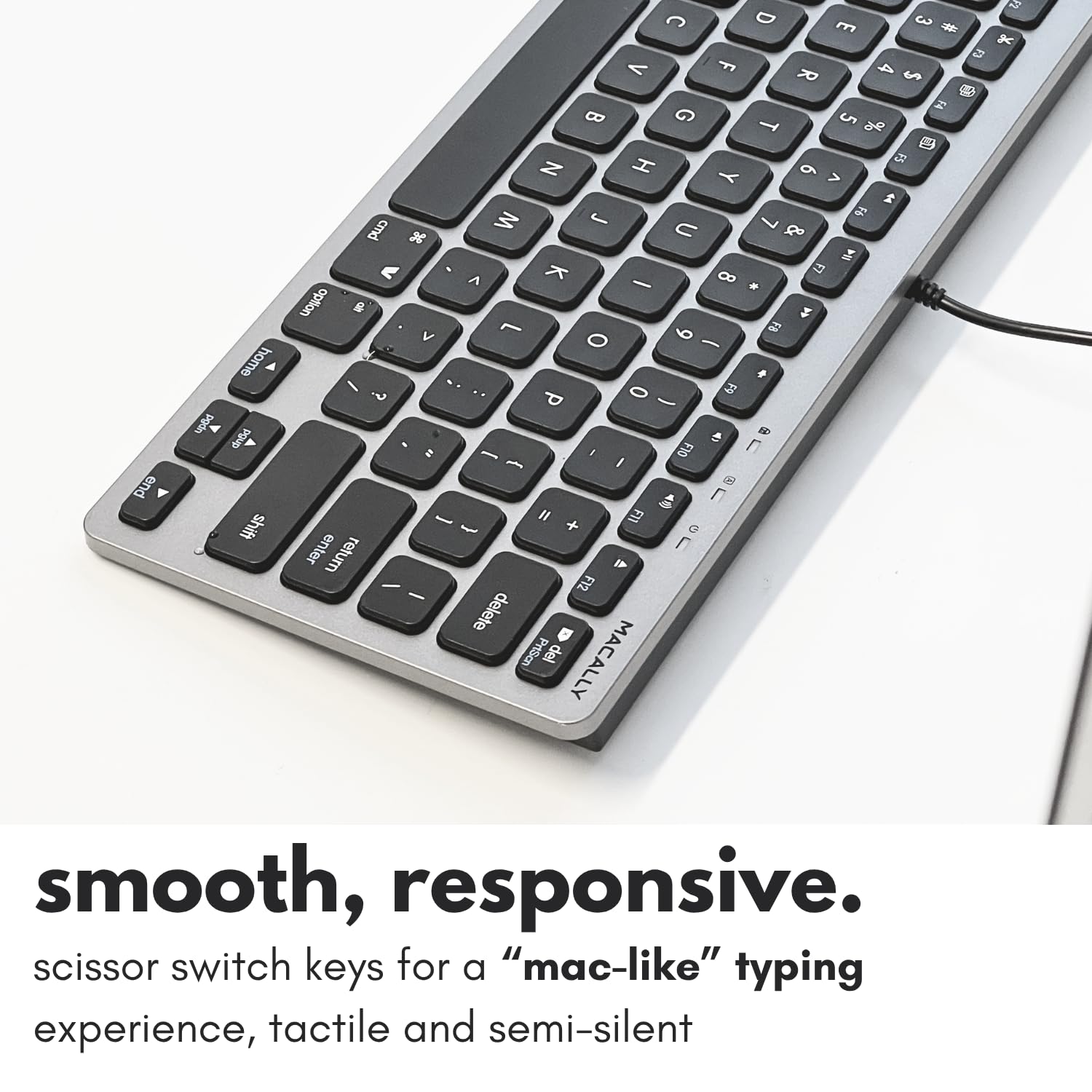 Amazon.co.jp: Macally 有線コンパクトキーボード 78キー シザー